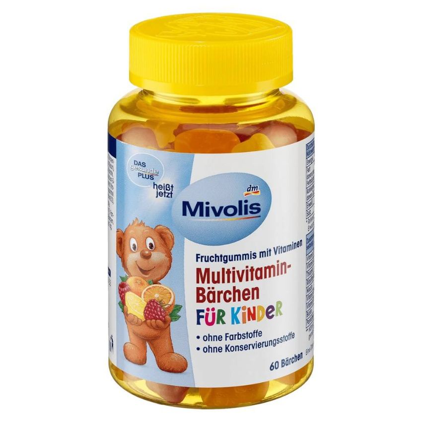 Kẹo gấu vitamin Mivolis Multivitamin Barchen Vị Trái Cây 60 Viên của Đức phù hợp Cho bé từ 4 tuổi trở lên