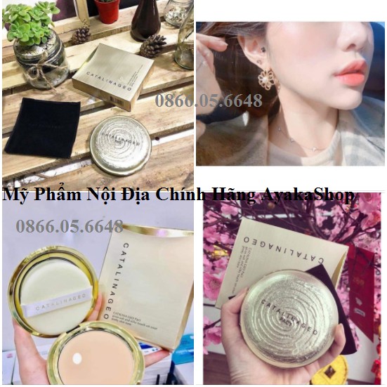 Phấn Phủ Geo Vàng Hàn Quốc Lamy Siêu Mịn Catalina Golden Pact – Mỹ Phẩm Nội Địa Chính Hãng