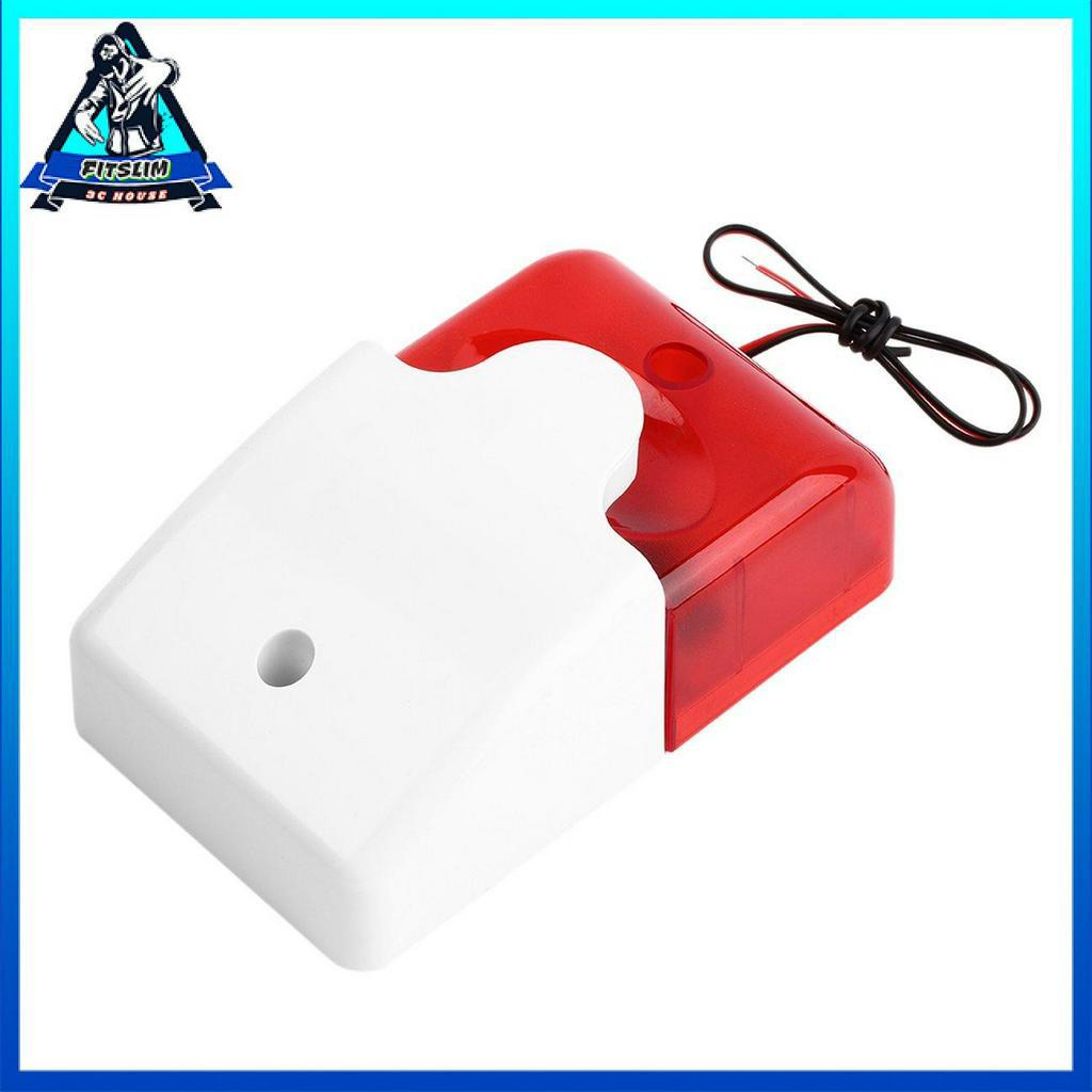 Âm thanh báo động có dây 12V bền bỉ Đèn nhấp nháy Còi báo động An ninh gia đình