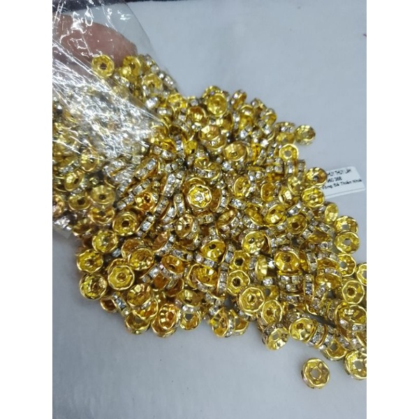 Sỉ bịch 500 chặn bánh xe đính đá pha lê làm vòng handmade