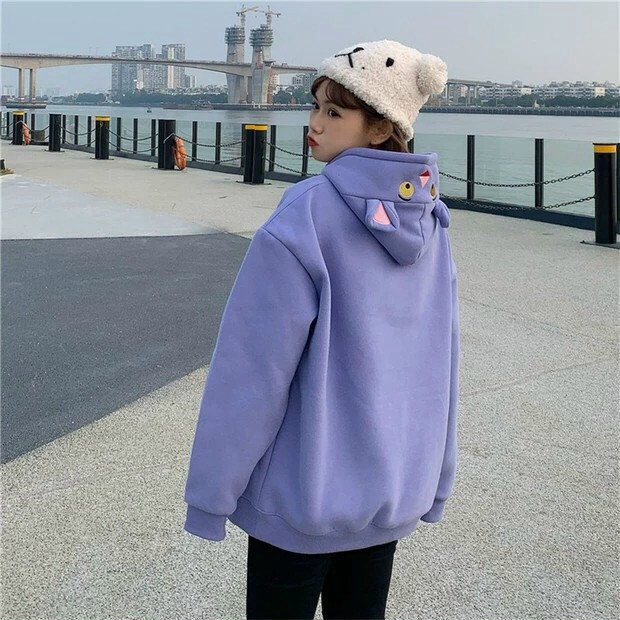 ÁO KHOÁC HOODIE NỮ MÀU HỒNG VẢI NỈ BÁO HỒNG PINK PANTHER