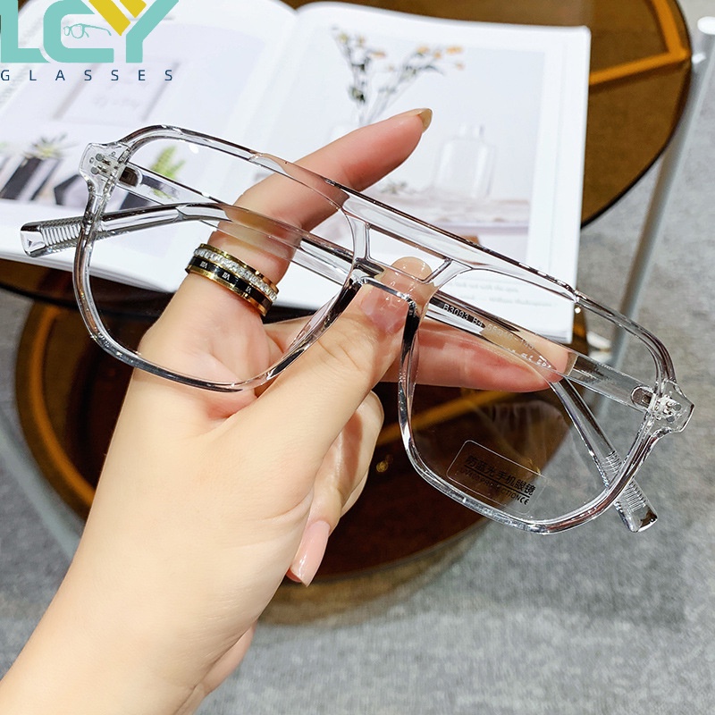 Kính TR90 Gọng Vuông Chống Ánh Sáng Xanh Phong Cách Hàn Quốc Cho Nữ