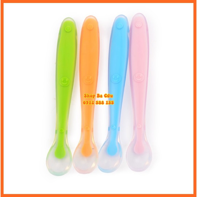 Thìa ăn dặm silicon ✔ Siêu siêu mềm an toàn cho bé