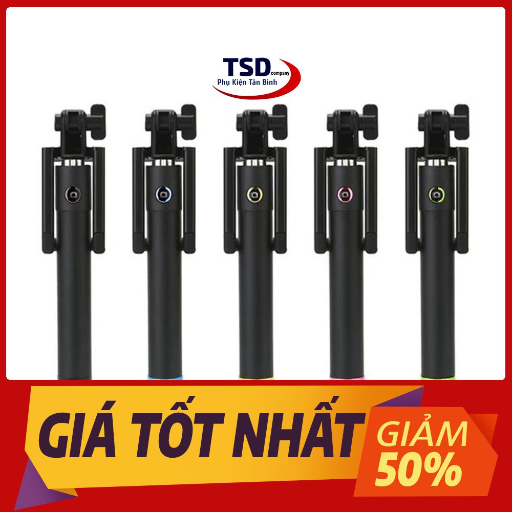 Gậy Chụp Hình Tự Sướng Xi Sắt Dáng Đẹp Dài 80 cm Chắc Chắn Kết Nối Jack 3.5mm