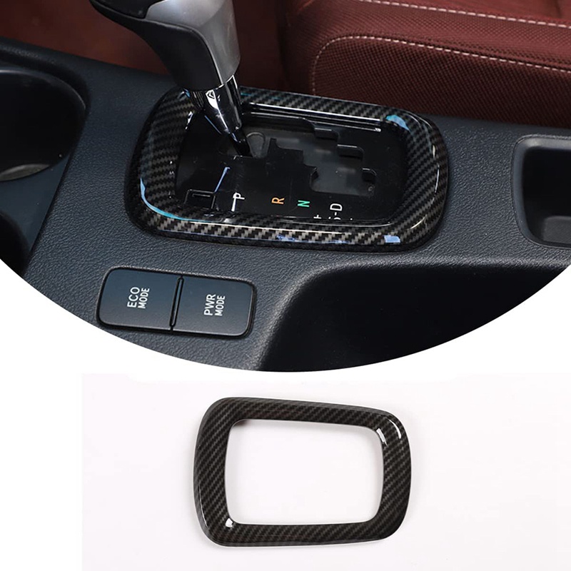 Miếng Dán Bảo Vệ Bảng Điều Khiển Cần Gạt Số Bằng ABS Họa Tiết Sợi Carbon Cho Toyota Hilux 2015 2016 2017 2018 2019 2020 2021