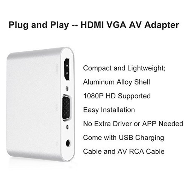 DÂY CHUYỂN ĐỔI LIGHTNING TO DIGITAL AV MULTIPORT HDMI VGA AUDIO ADAPTER