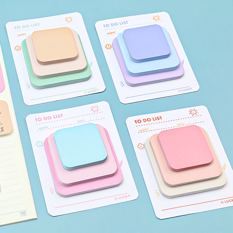 Giấy Dán Ghi Chú Màu Gradient Phong Cách Jenga Ins Đơn Giản