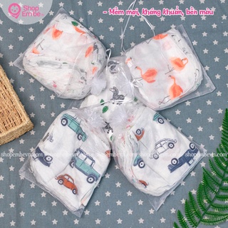 Set 10 Khăn Sữa Sợi Tre Aden&Anais Trắng Cao Cấp Mềm Mịn