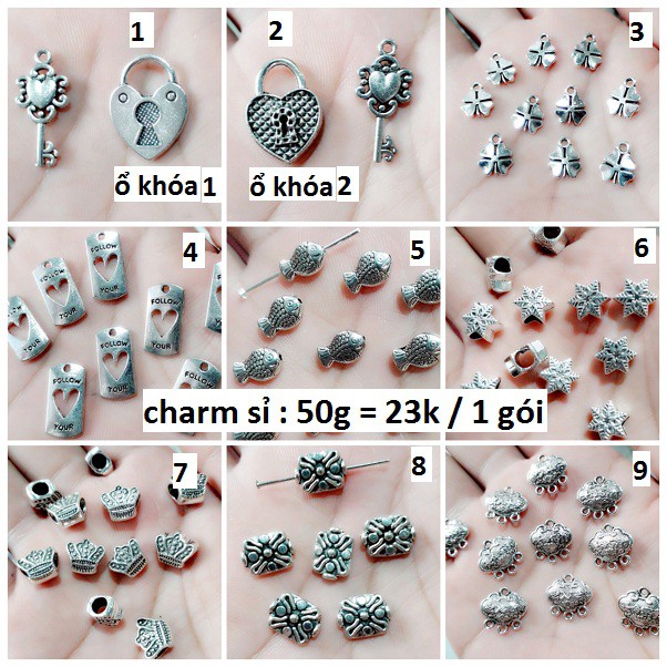 Charm sỉ TPHCM : 50g = 23k / 1 gói [ Charm sỉ 50g / 1 gói ]