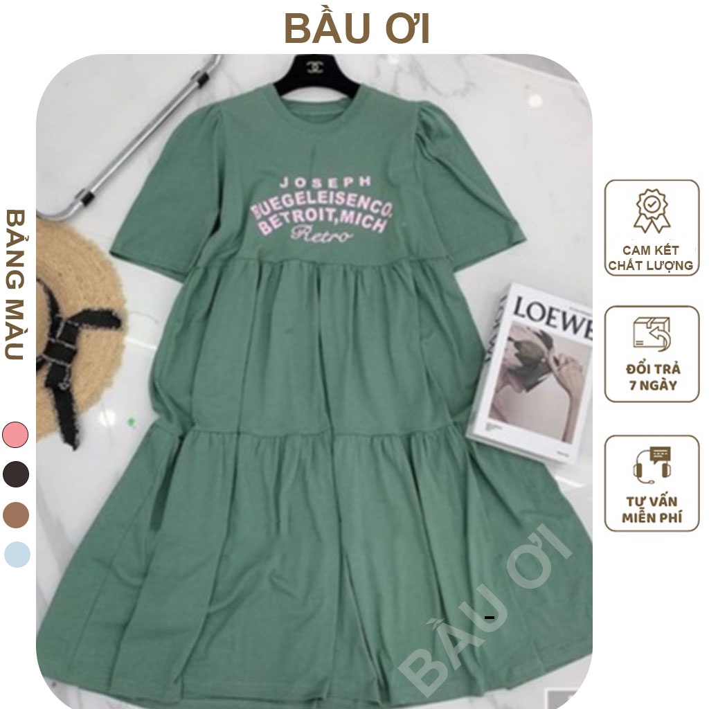 [BAUOII V60] VÁY BẦU BABY DOLL THỜI TRANG CÔNG SỞ HÀNG THIẾT KẾ - ĐẦM BẦU CỘC TAY CHẤT COTTON KIỂU DÁNG TRẺ TRUNG