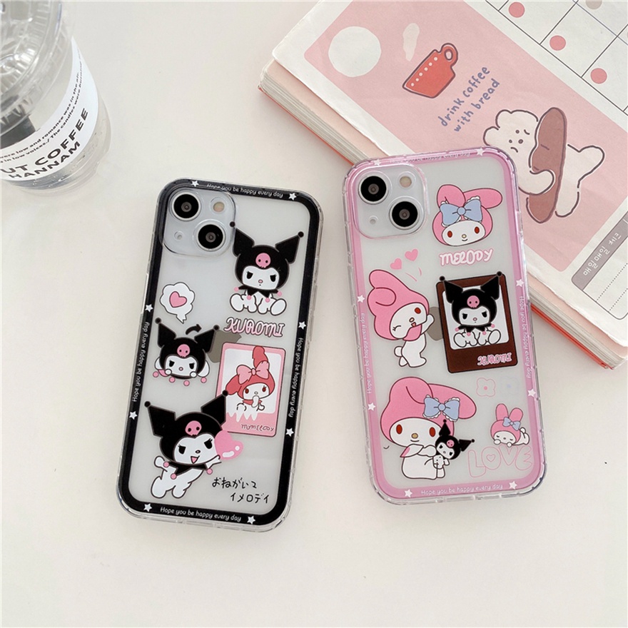Ốp điện thoại mềm họa tiết hoạt hình My Melody thích hợp cho iPhone 13 12 11 Pro Max SE2020 X Xr Xs Max 7 8 Plus