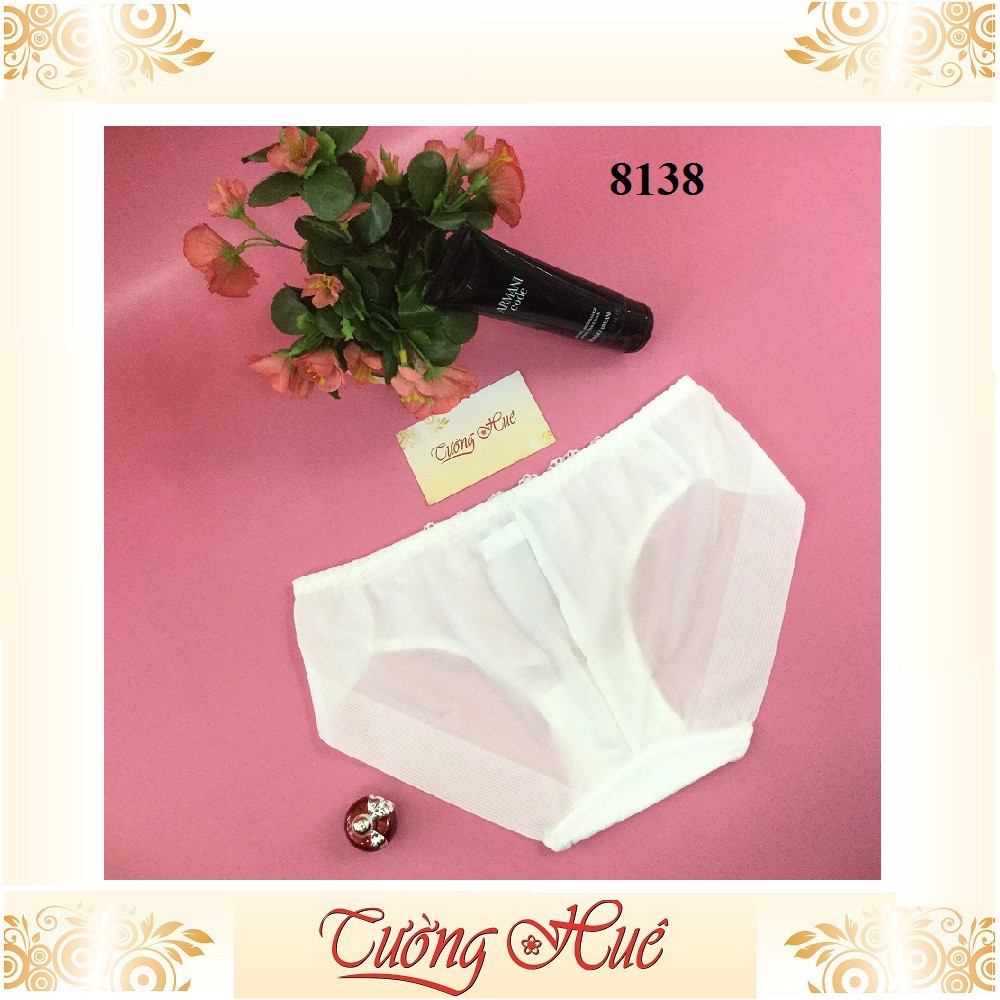 Quần lót nữ annie 8138 quần lót phối ren lưng vừa.