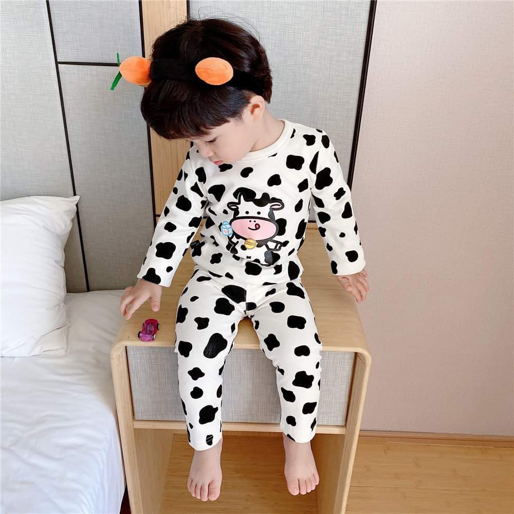 Bộ Dài Tay Cho Bé Trai Bé Gái Xuất Dư, Bộ Đồ Ngủ Cho Bé Trai Bé Gái Size 8-22Kg Chất Cotton BiBo Store