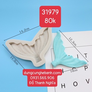 Khuôn Silicone Sinh Vật Biển Đuôi Cá Lớn Xòe