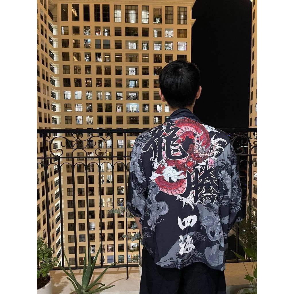 Set đồ Haori nam Kimono Yunhe Jiuxiao phong cách Nhật Bản siêu chất BSK08