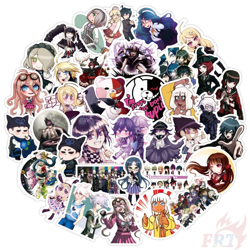 ❉ Dangan Ronpa - Series 01 Anime Games Stickers ❉ 50Pcs/Set Danganronpa Monokuma Waterproof DIY Decals Doodle Stickers