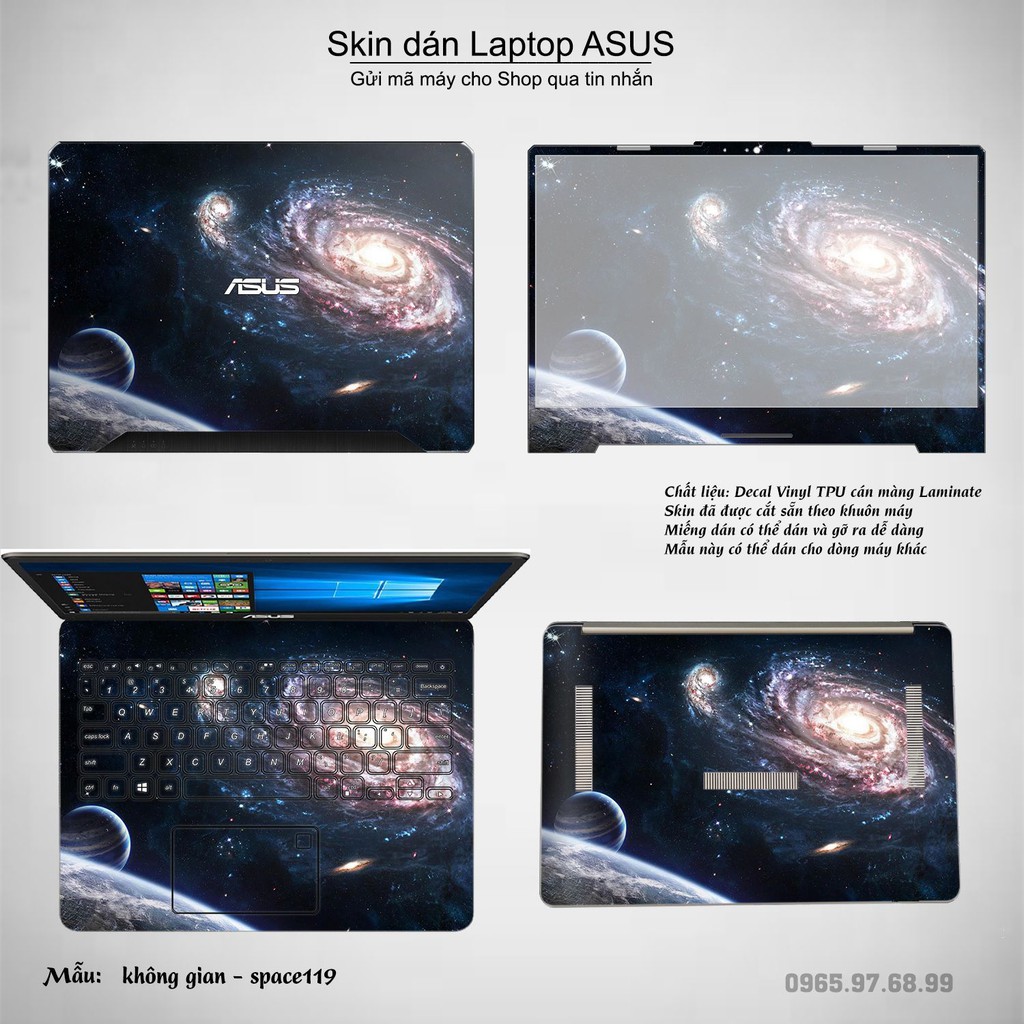 Skin dán Laptop Asus in hình không gian _nhiều mẫu 20 (inbox mã máy cho Shop)