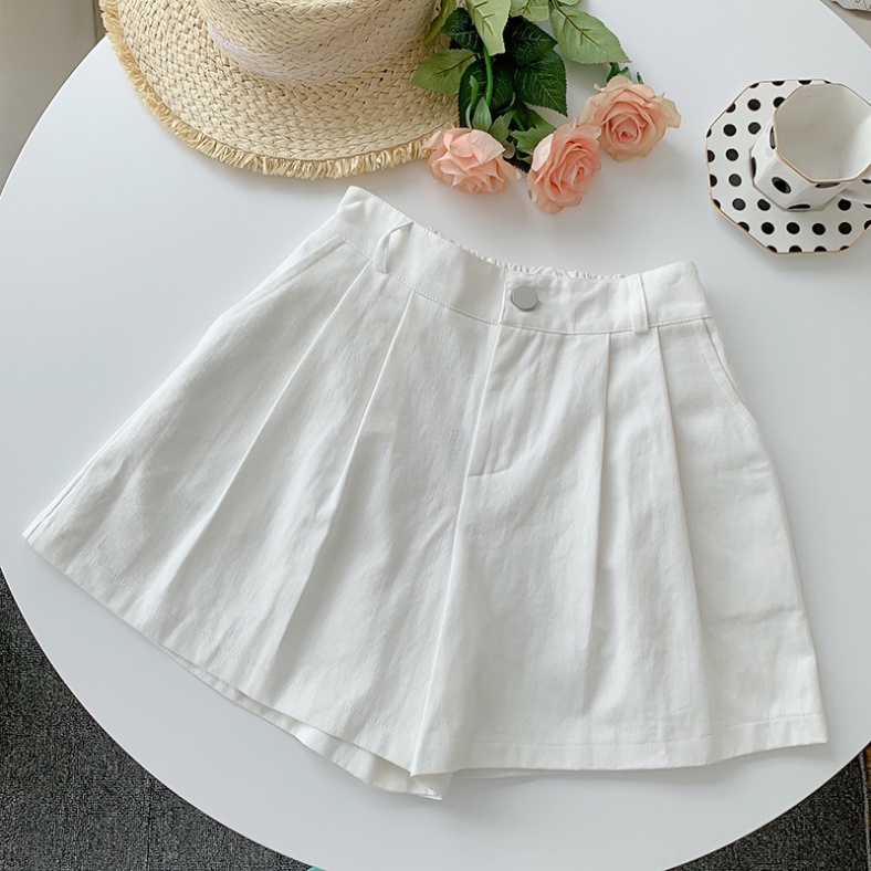 Quần short nữ ulzzang đũi lưng cao ống rộng cạp cao đẹp JANISA QS05 | BigBuy360 - bigbuy360.vn