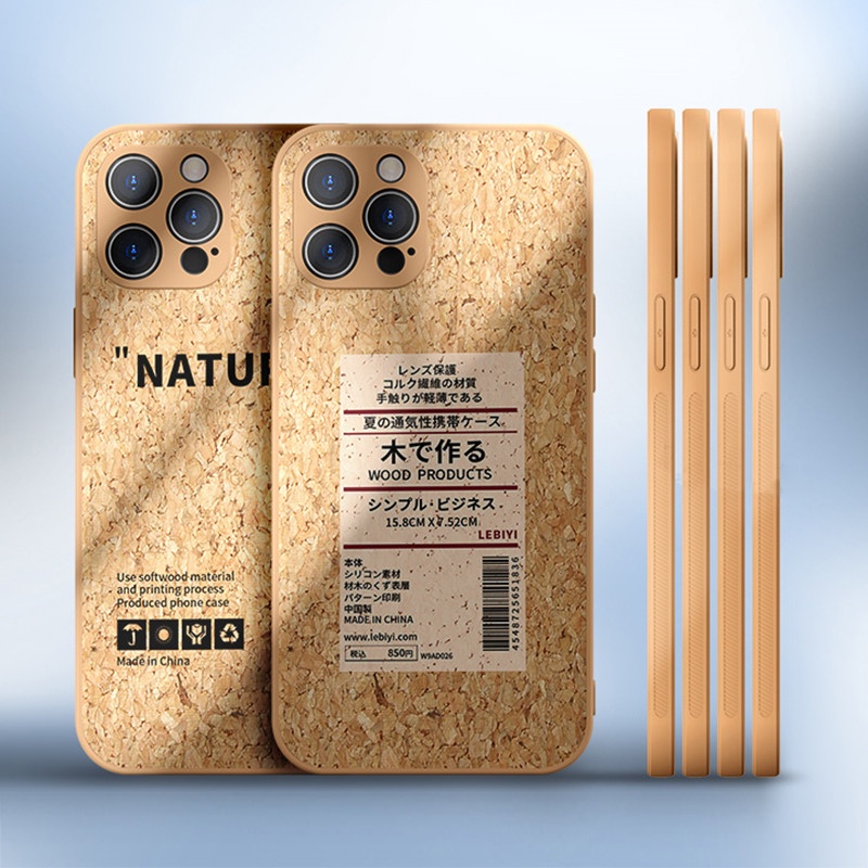 Ốp điện thoại silicon dẻo phối gỗ tản nhiệt chống sốc cho IPHONE 13 PRO MAX 12 MINI 11 PRO MAX