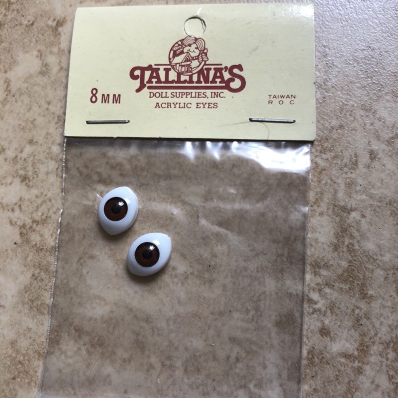 M1D- Mắt giả nhựa Acrylic 8mm cho búp bê