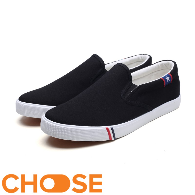 Giày Nam Mẫu Mới Phong Cách Choose Không Buộc Dây Vải Nam Hàn Quốc