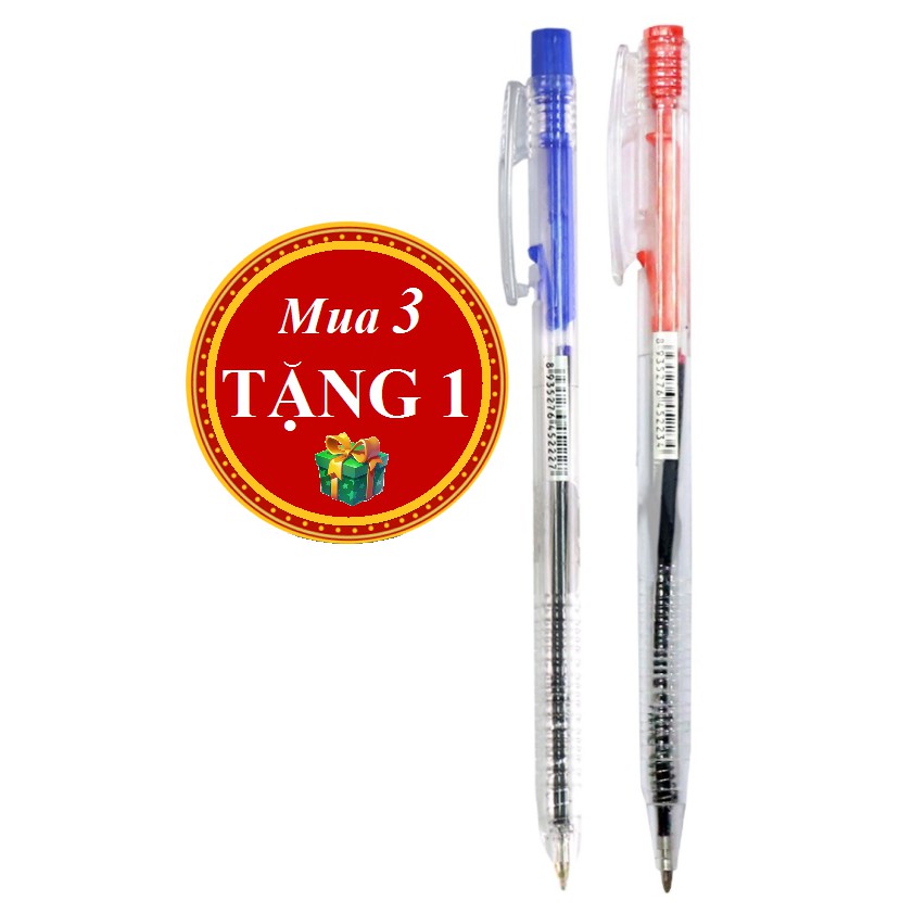 KHUYẾN MÃI 3 TẶNG 1: Bút bi 0.5mm OT-BP012BU - Mực Xanh/Đỏ