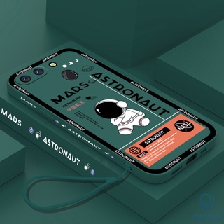 (dây Buộc miễn phí) vỏ huawei p10 p10plus p30 p30lite p30pro p50 p50pro phi hành gia nasa vỏ điện thoại silicon mềm hình vuông