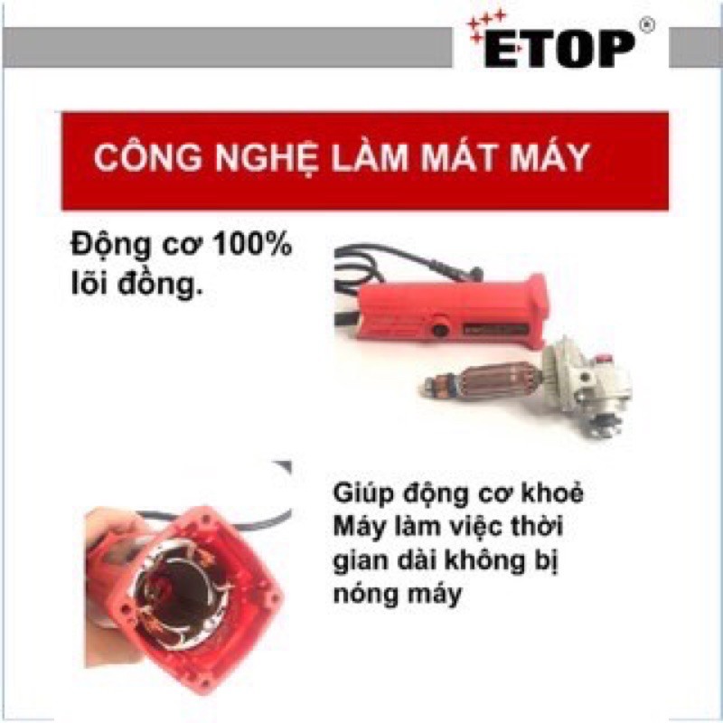 Máy mài ETOP -9553 850w chống nóng công nghệ Nhật Bản