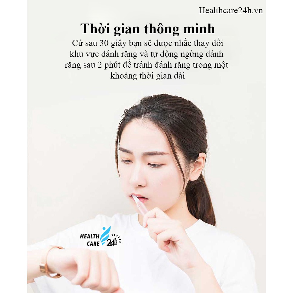 Bàn Chải Đánh Răng Điện Tự Động Đánh Răng 5 Chế Độ - Chống Nước IPX7 [Hàng Loại 1 - Có Đế Sạc]