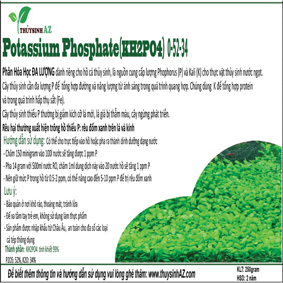 Phân bón hóa học hồ thủy sinh MPK  250 gram