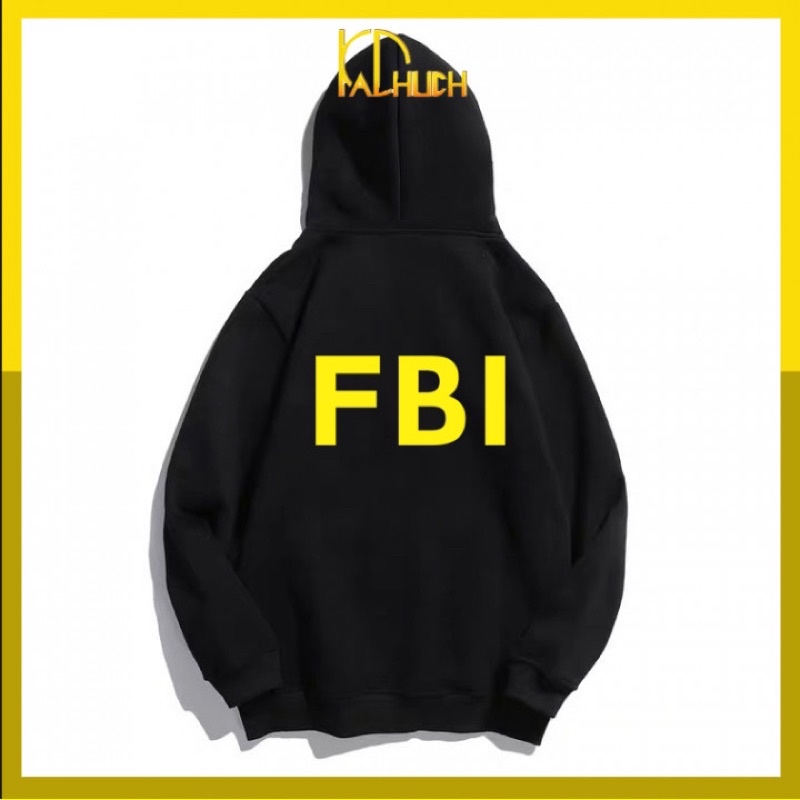 Áo khoác nỉ dây kéo FBI vải nỉ ngoại dày dặn unisex freesize 70kg