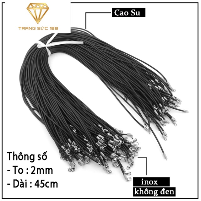 Dây chuyền đen khoá inox cao cấp DN03