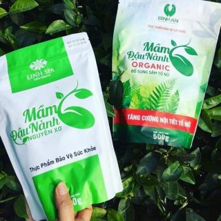 Mầm Đậu Nành Nguyên Xơ Linh Spa và Mầm Đậu Nành Organic Linh Spa (Combo 2 Mầm)