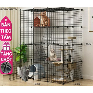 Chuồng mèo lắp ghép, lồng lớn thích hợp nuôi nhiều bé