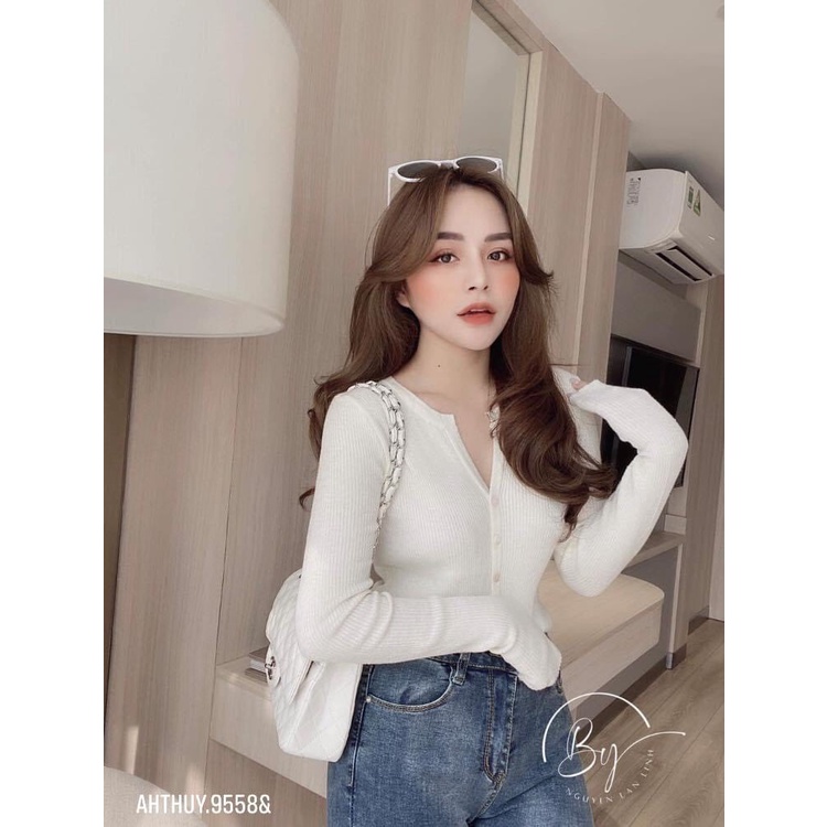 SIÊU PHẨM  Áo len Body, áo tăm mỏng nhẹ,loại đẹp, dài tay ôm dáng - Chất len tăm co dãn, thoải mái