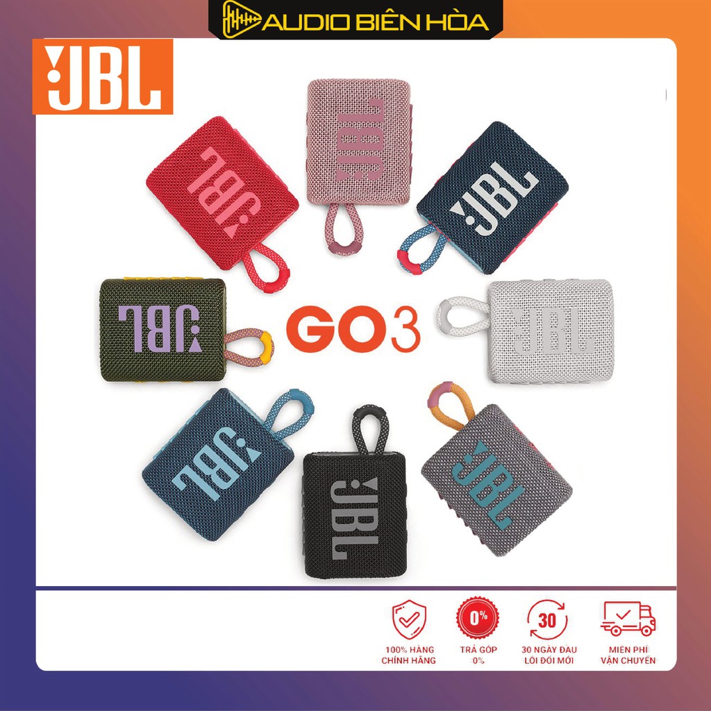 [Mã SKAMPUSHA8 giảm 8% đơn 300K] Loa di động JBL Go 3 - Chính Hãng - Đủ Màu Sắc