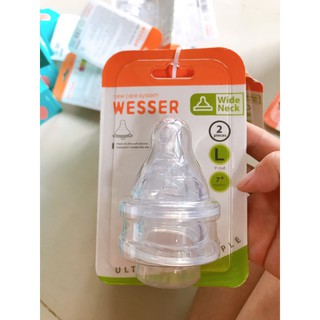 [CHÍNH HÃNG] Núm ty Wesser cổ rộng size S/M/L/+