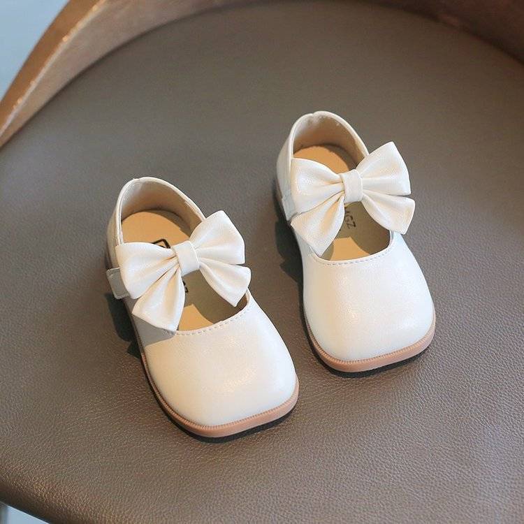 Giày sandal NNJXD đế mềm bằng da màu trơn thời trang xinh xắn cho bé gái