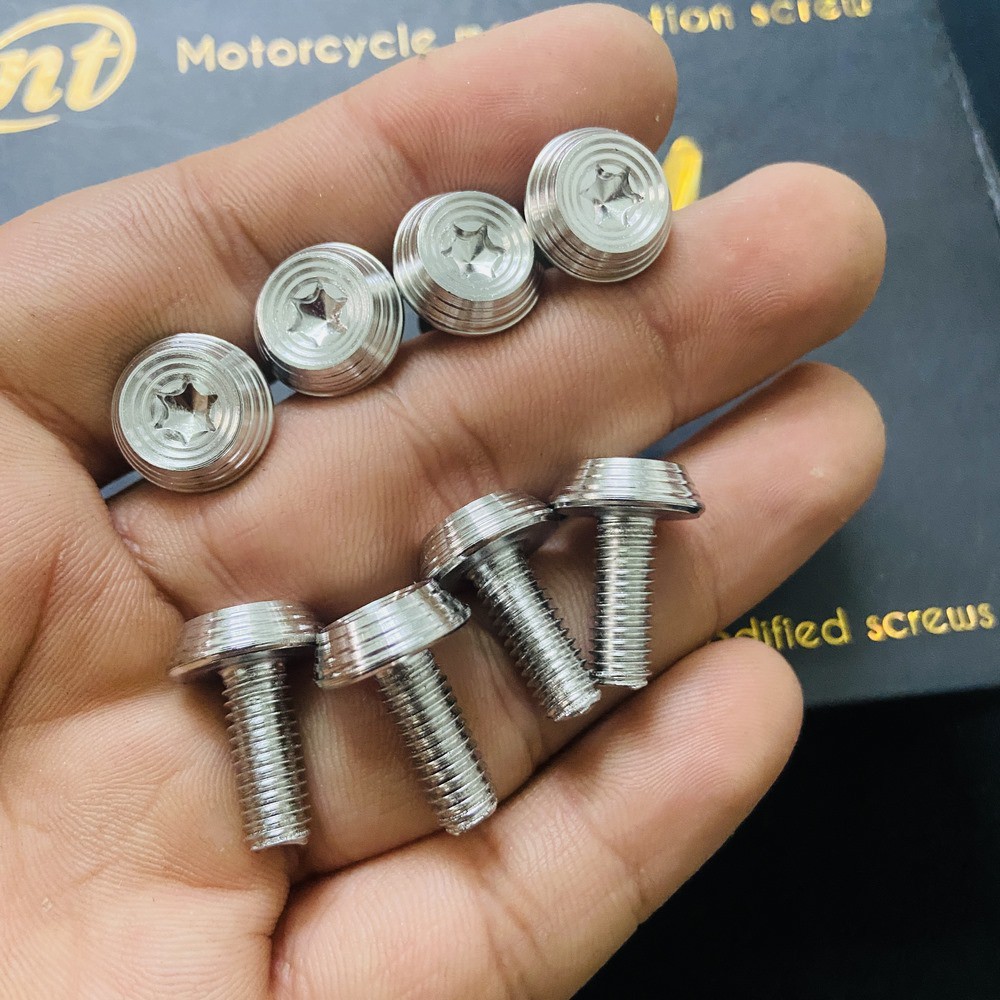 Bộ sưu tập các loại ốc kiểu xe máy mẫu Thái đầu dù trang trí xe máy, ốc 6ly1, 6ly2, 6ly4, 8ly10
