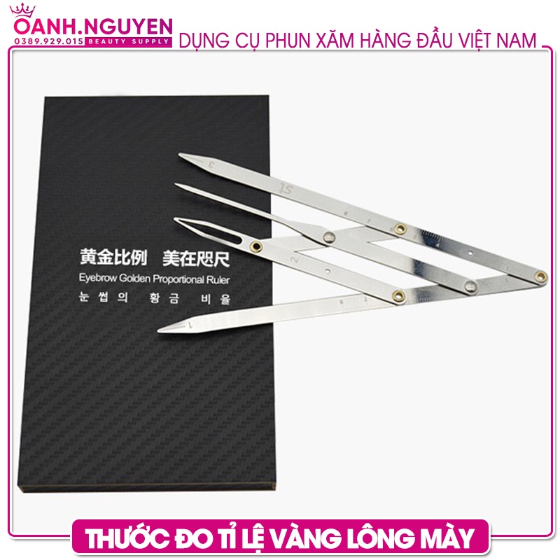 Thước Tỉ Lệ Vàng - Đo Khoảng Cách Lông Mày [Thép Không Gỉ]