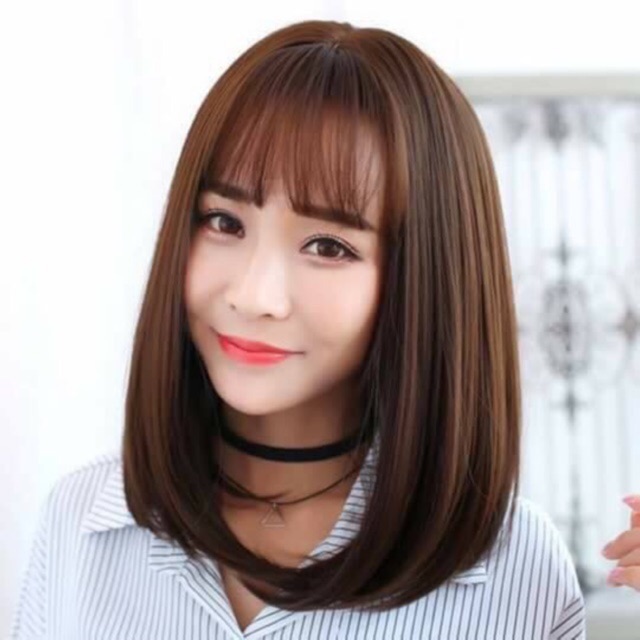 Tóc giả cúp vai-Y Hình 100%