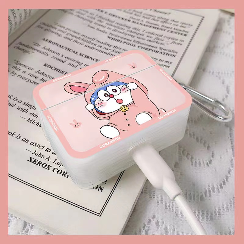 Ốp Hộp Đựng Tai Nghe Nhét Tai Silicon Hình Doraemon Cho AIRPOD 3 airpods 2 / 1 / Pro2