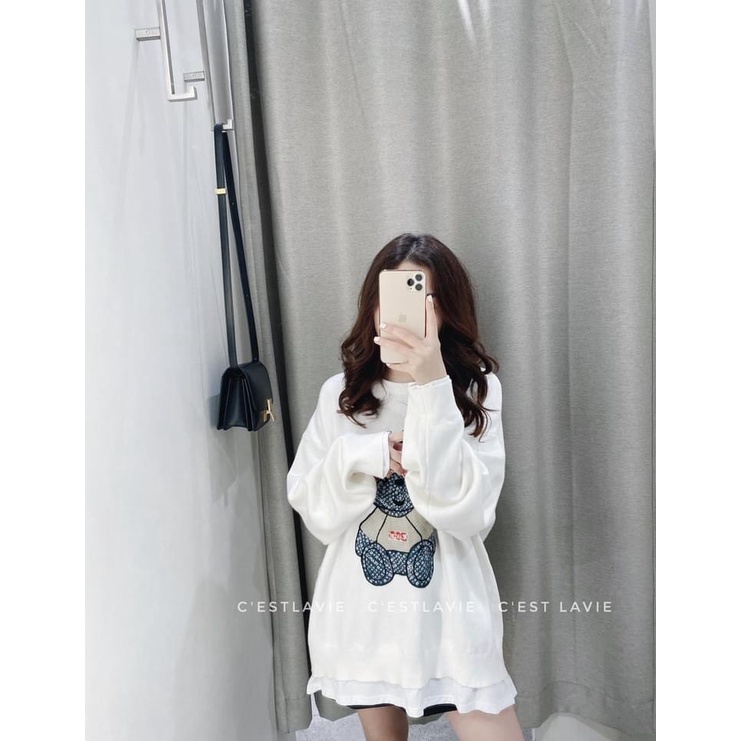 ÁO NỈ GẤU PHỐI ESSENTIAL SIÊU SỊN | BigBuy360 - bigbuy360.vn