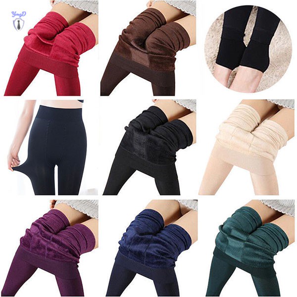 Quần legging lót bông ấm áp thời trang cho nữ