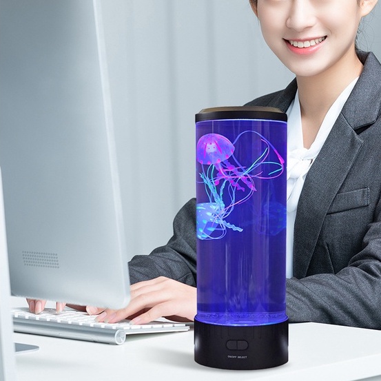 Đèn ngủ con sứa Windoo bơi lội sinh động đổi màu có điều khiển từ xa