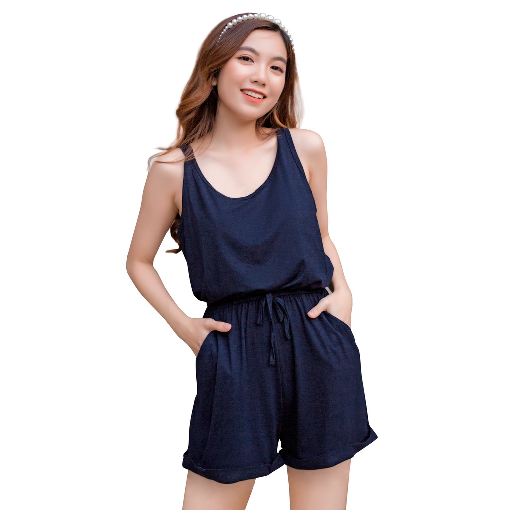 [Mã FABRR5501 giảm 100% đơn 0Đ] Bộ Jumpsuit sát nách - 42-55 kg - MEEJENA 100 %VISCOSE - 3058