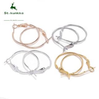 St.kunkka Móc Trang Sức Hình Tròn Màu Vàng / Bạc diy 20 x 25 x 30 x 35 x 40 x 50 x 60 x 70mm / 10 Chiếc