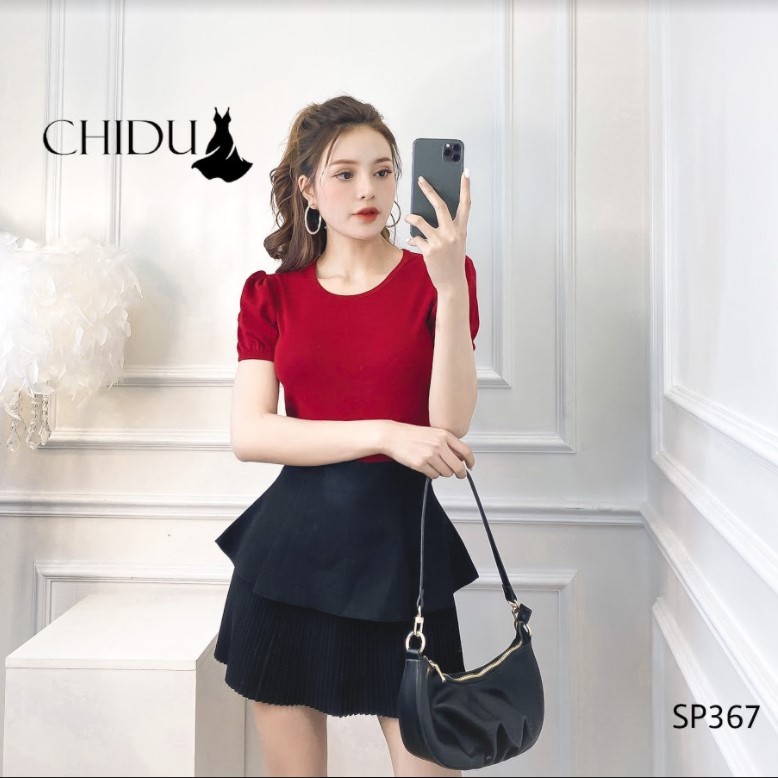 [ Mã WASTAPR giảm 10K đơn 50K] CHIDU Áo phông khoét lưng tay bồng SP367 | BigBuy360 - bigbuy360.vn