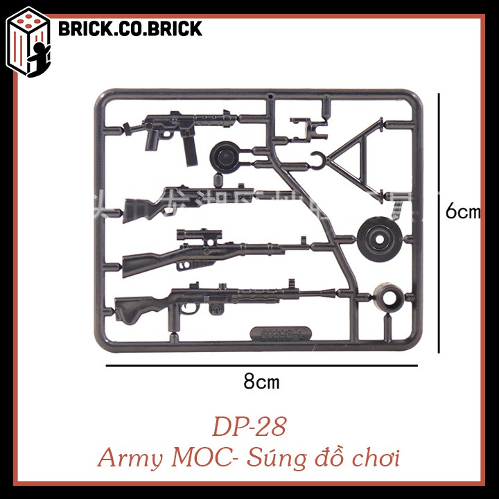 Vũ Khí Vỉ Súng Máy Đồ Chơi Lắp Ráp Minifig Non Lego Phụ kiện MOC Army Mô Hình Sáng Tạo Trang Trí Quân Đội DP-28