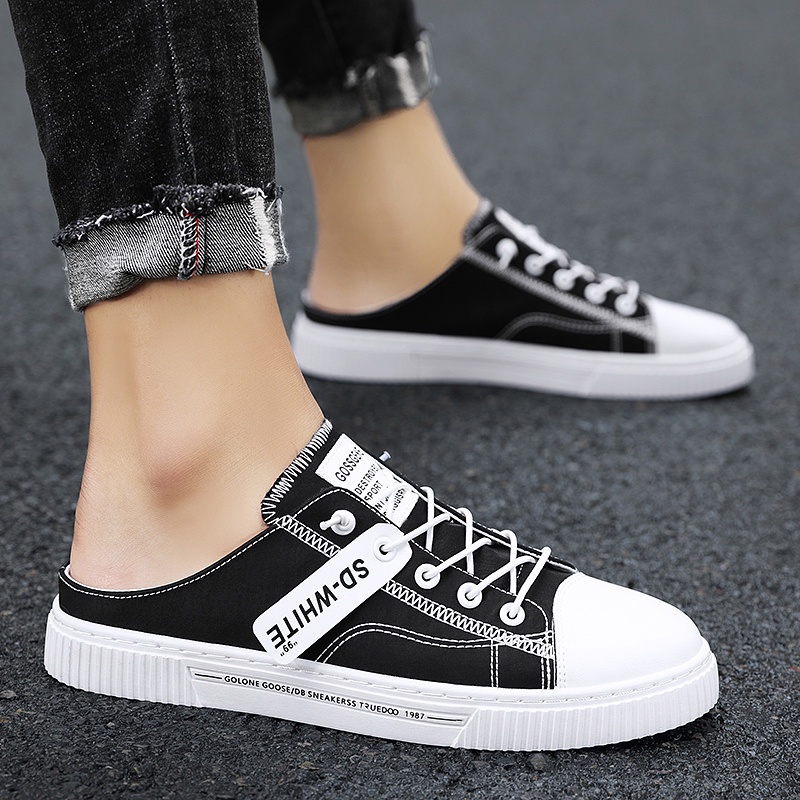 Giày lười vải canvas đế bằng trọng lượng nhẹ dành cho nam